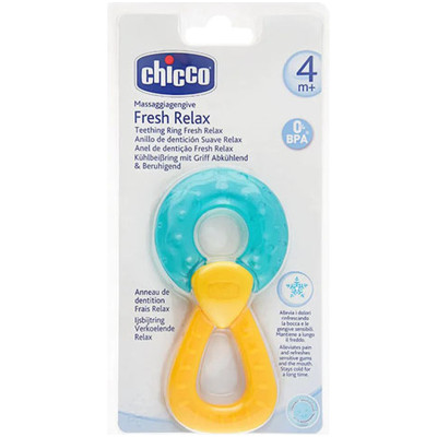 Прорезыватель для зубов Chicco Fresh Relax кольцо охлаждающий голубой 4+