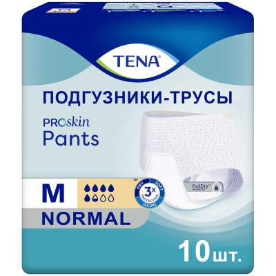 Подгузники-трусы Tena Pants normal для взрослых размер М 80-110см, 10шт