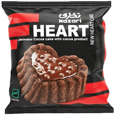 Кекс Nazari Сердце с какао, 65г
