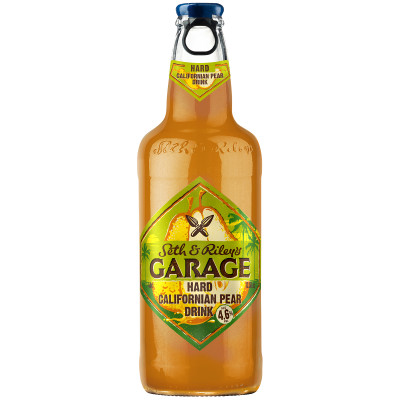 Напиток пивной Seth&Riley's Garage Хард Калифорнийская груша фильтрованный 4.6%, 400мл
