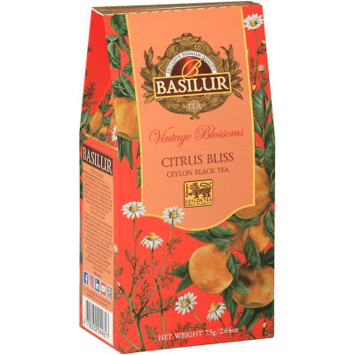 Чай Basilur  Винтажные цветы Цитрусовое наслаждение чёрный, 75г