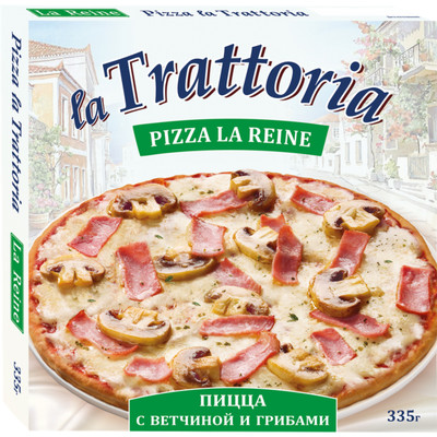Пицца Caesar la Trattoria c ветчиной и грибами, 335г