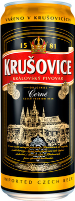 Пиво Krusovice Черне тёмное 3.8%, 500мл