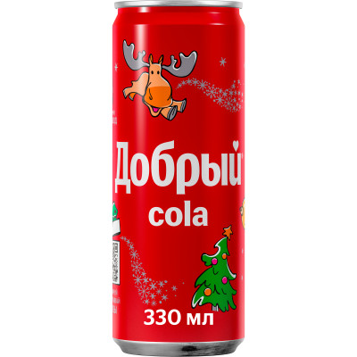 Напиток сильногазированный Добрый Cola, 330мл