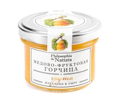 Соус горчичный Philosophia De Natura Грушевый медово-фруктовая, 100мл