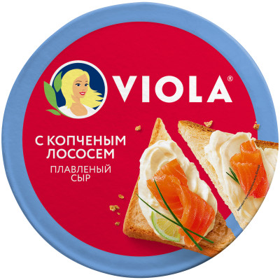 Сыр плавленный VIola с копченым лососем 45%, 130г
