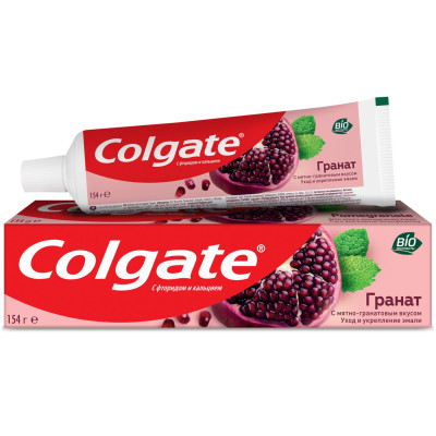 Зубная паста Colgate Гранат с натуральными ингредиентами для укрепления эмали зубов, 100мл