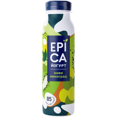 Йогурт Epica питьевой киви-виноград 2.5%, 260мл