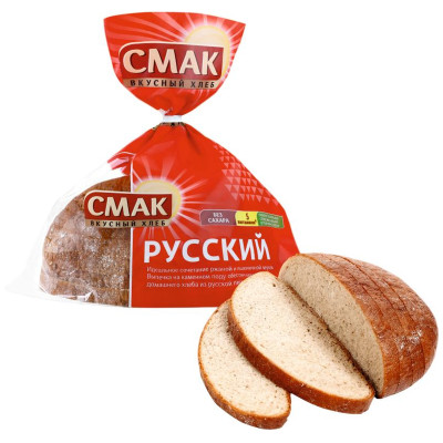 Хлеб Смак Русский подовый в нарезке, 300г