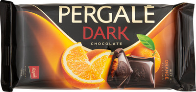 Шоколад тёмный Pergale с апельсином, 100г