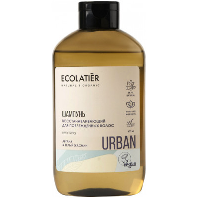 Шампунь Ecolatier Urban восстанавливающий аргана и белый жасмин для поврежденных волос, 600мл