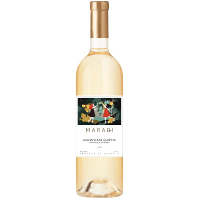 Вино Алазанская Долина ординарное белое полусладкое 12%, 750мл