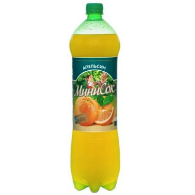 Напиток безалкогольный МиниСок апельсин сильногазированный, 1.42л