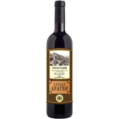 Вино Сердце Арагви Мукузани красное сухое 12%, 750мл