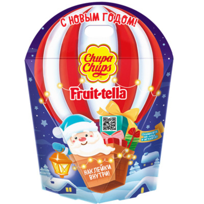 Набор новогодний Chupa Chups + Fruittella Воздушный шар, 262г