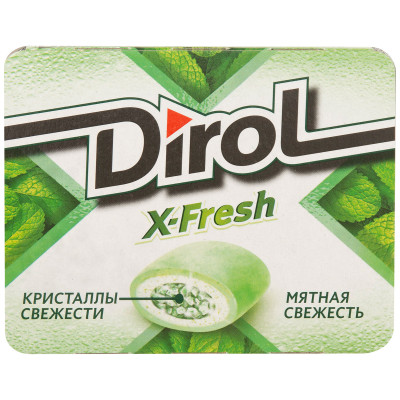 Жевательная резинка Dirol X-Fresh Мятная свежесть без сахара, 16г