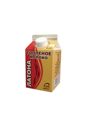 Молоко Латона питьевое топлёное с вареньем брусничным 70/30 2.5%, 500мл