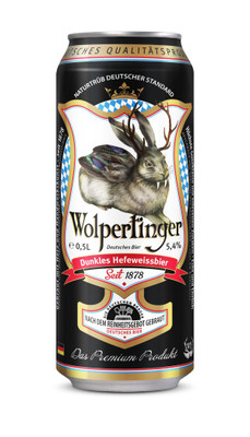 Пиво Wolpertinger пшеничное тёмное нефильтрованное 5.4%, 500мл