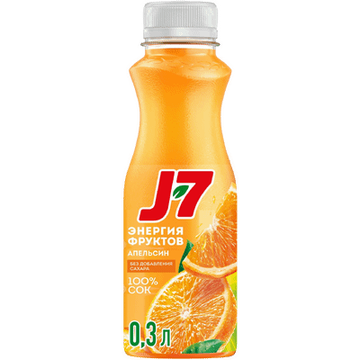 Сок J7 Апельсиновый с мякотью, 300мл