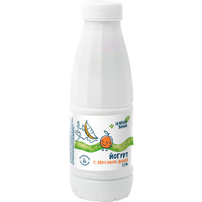 Йогурт с Персиком-Дыней 2.5% Зелёная Линия, 330г