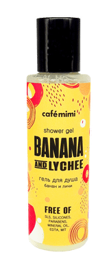 Гель Cafe MImi для душа банан и личи, 100мл