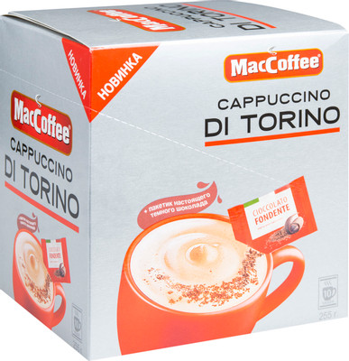 Напиток кофейный MacCoffee Cappuccino di Torino 3в1 растворимый, 10x25.5г