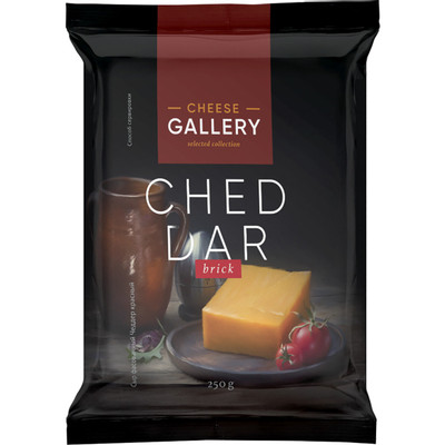 Сыр Cheese Gallery Чеддер красный 50%, 250г