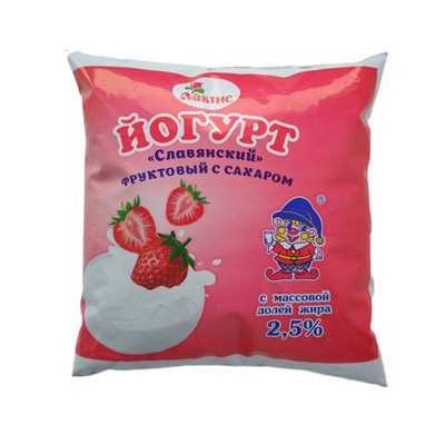 Йогурт Лактис фруктовый Славянский 2.5%, 500мл
