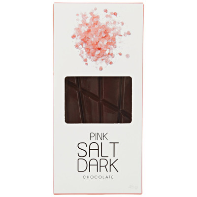 Шоколад горький ShokoBox с розовой солью 85%, 45г