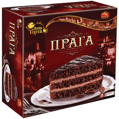Торт бисквитный Черёмушки Прага, 720г