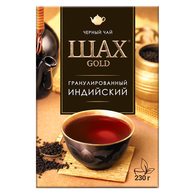 Чай Шах Gold чёрный байховый индийский гранулированный, 230г