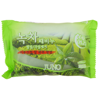 Мыло Juno Green Tea с отшелушивающим эффектом, 150г