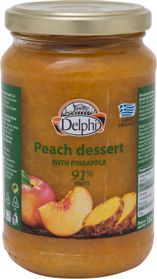 Десерт Delphi персиковый с ананасом, 360г