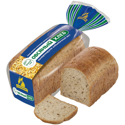 Хлеб Каравай Овсяный формовой нарезка, 350г