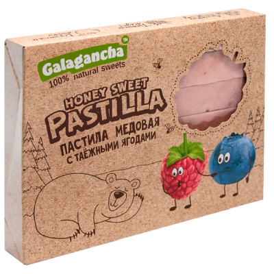 Пастила Galagancha Honey Sweet Pastilla медовая таёжные ягоды, 190г