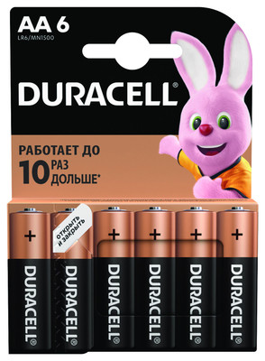 Батарейки Duracell АА LR6 1.5V, 6шт