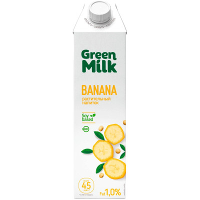 Напиток Green Milk Банан соевый, 1л