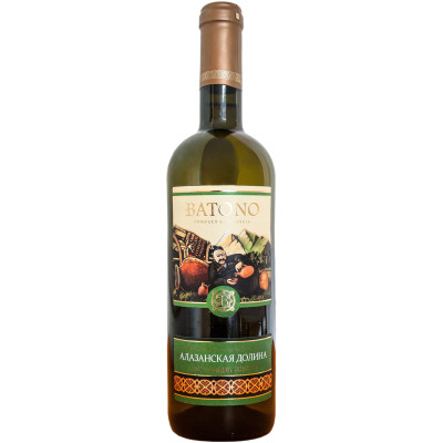 Вино Batono Алазанская долина белое полусладкое 10-12%, 750мл