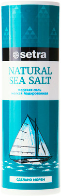Соль Setra йодированная мелкая, 250г