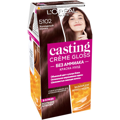 Краска для волос Preference Casting Cremegloss холодный мокко 5102, 180мл