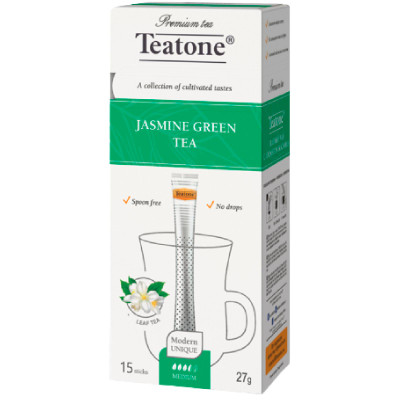 Чай Teatone зелёный с жасмином, 15х1.8г