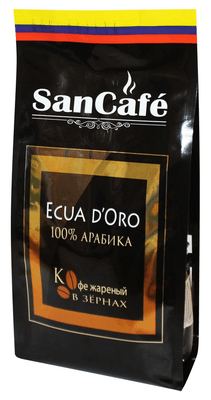 Кофе Sancafe Ecua d'Oro 100% Арабика в зёрнах, 500г