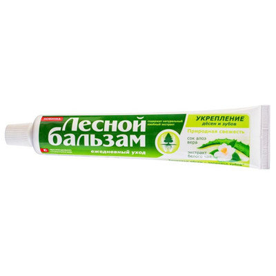 Зубная паста Лесной Бальзам экстракт алоэ и белого чая, 75мл