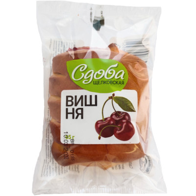 Сдоба Щелковохлеб Щелковская с вишневой начинкой, 65г