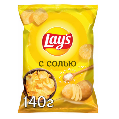 Чипсы картофельные Lay's с солью, 140г