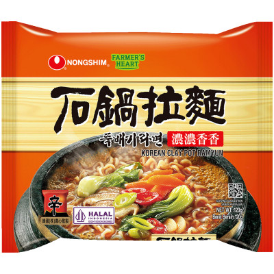 Лапша Nongshim Clay Pot со вкусом говядины быстрого приготовления, 120г