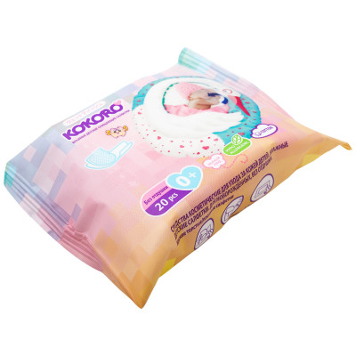 Салфетки влажные для новорожденных Kokoro, 20шт