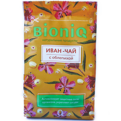 Напиток чайный Bioniq Иван-чай листовой с облепихой, 35г