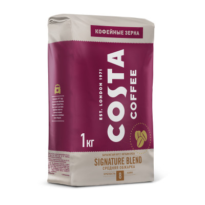 Кофе Costa Coffee Signature Blend Средняя обжарка, в зернах, 1кг