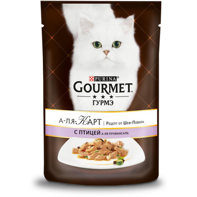 Корм Gourmet A la Carte с птицей а-ля Провансаль для кошек, 85г